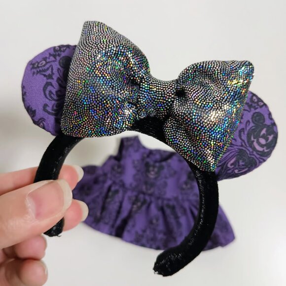 Disney Haunted Mansion Mickey Pumpkin Dress with Minnie Ears Labubu Outfit - Picture 7 of 7